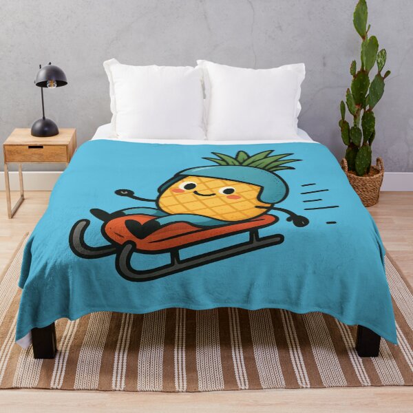 Item preview, Funny Pineapple Riding a Sled designed and sold by AlchemyColor.