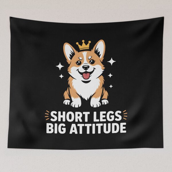 Item preview, Short Legs Big Attitude Corgi Dog designed and sold by MooonTees.
