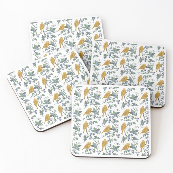 Item preview, Vintage Yellow Bird Floral Pattern – Cottagecore Botanical Seamless Design designed and sold by olenapetol.