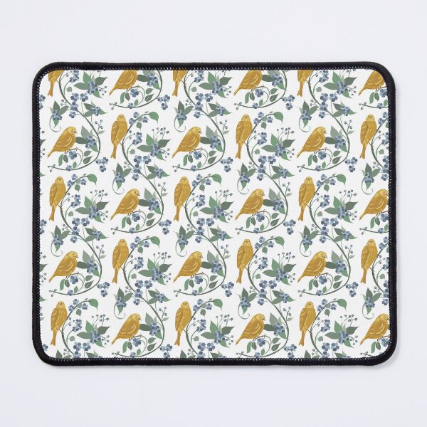 Item preview, Vintage Yellow Bird Floral Pattern – Cottagecore Botanical Seamless Design designed and sold by olenapetol.