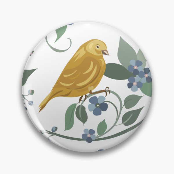 Item preview, Vintage Yellow Bird Floral Pattern – Cottagecore Botanical Seamless Design designed and sold by olenapetol.