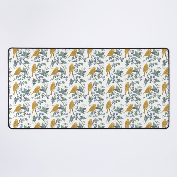 Item preview, Vintage Yellow Bird Floral Pattern – Cottagecore Botanical Seamless Design designed and sold by olenapetol.