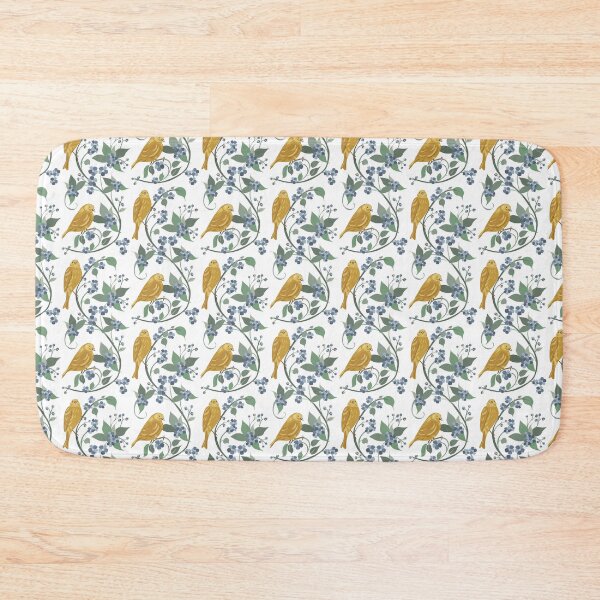 Item preview, Vintage Yellow Bird Floral Pattern – Cottagecore Botanical Seamless Design designed and sold by olenapetol.