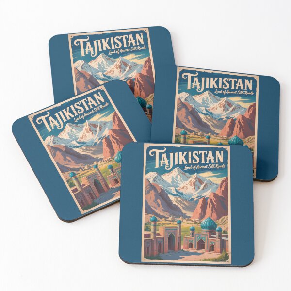 Item preview, Tajikistan Silk Road Illustration Travel Art Vintage designed and sold by KrisSidDesigns.