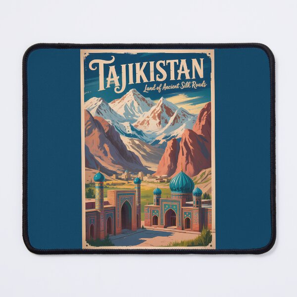 Item preview, Tajikistan Silk Road Illustration Travel Art Vintage designed and sold by KrisSidDesigns.