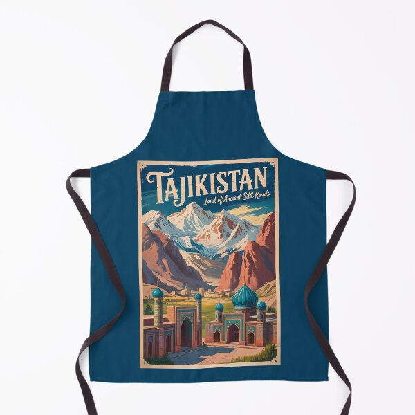 Item preview, Tajikistan Silk Road Illustration Travel Art Vintage designed and sold by KrisSidDesigns.