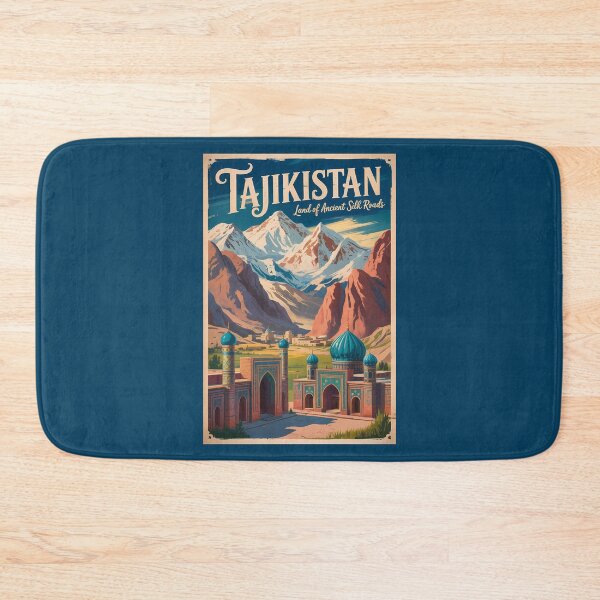 Item preview, Tajikistan Silk Road Illustration Travel Art Vintage designed and sold by KrisSidDesigns.