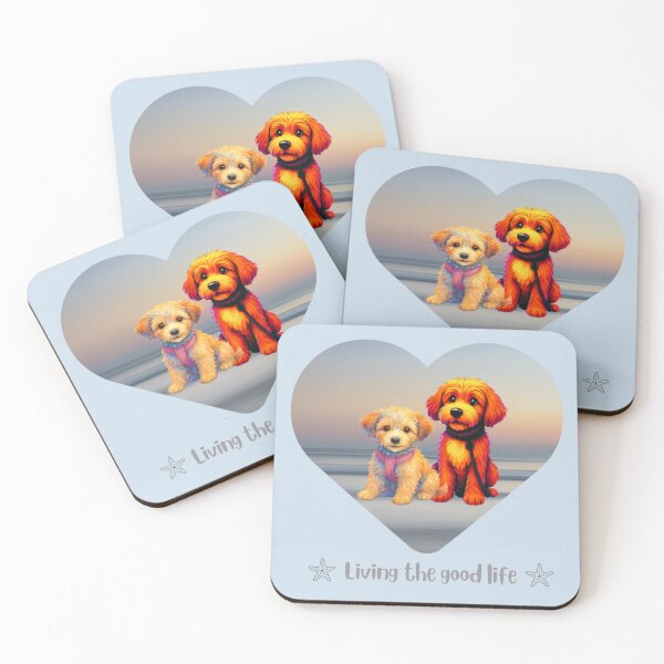 Item preview, Pups living the god life at the beach designed and sold by Doodles Down South.