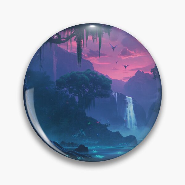 Item preview, Pandora Inspired Alien Rainforest with Floating Mountains and Glowing Waterfalls designed and sold by Luminous Wilds.