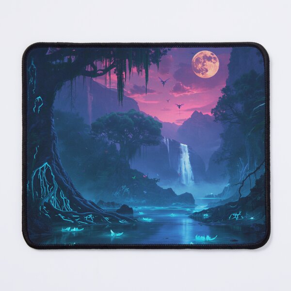 Item preview, Pandora Inspired Alien Rainforest with Floating Mountains and Glowing Waterfalls designed and sold by Luminous Wilds.