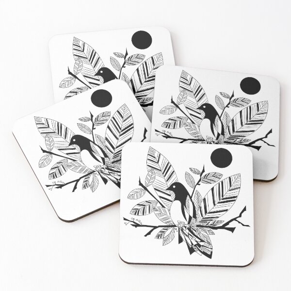Item preview, Illustration of a bird surrounded by the leaves of a tree designed and sold by HolaStudio.