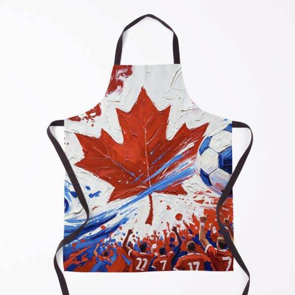 Item preview, Abstract Canada Soccer Art – Maple Leaf Energy, Dynamic Football Crowd Painting designed and sold by DreamyTupelo.