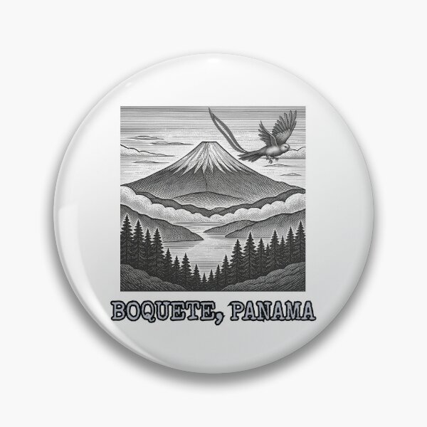Item preview, Retro Quetzal Cloudforest Volcano in Boquete Panama designed and sold by julyperson.