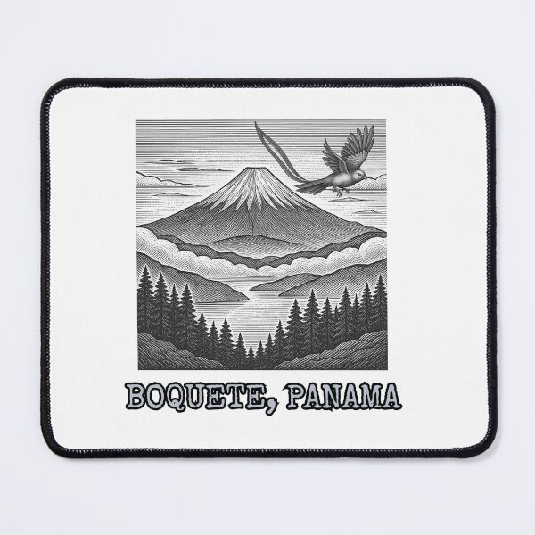 Item preview, Retro Quetzal Cloudforest Volcano in Boquete Panama designed and sold by julyperson.