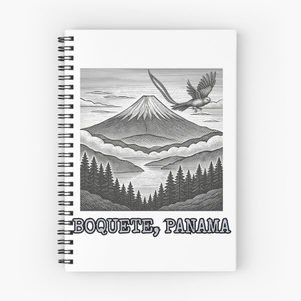 Item preview, Retro Quetzal Cloudforest Volcano in Boquete Panama designed and sold by julyperson.