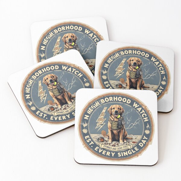 Item preview, Golden Retriever Neighborhood Watch Funny Dog Mom designed and sold by PawsRetroStudio.