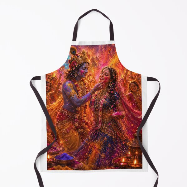 Item preview, Radha Krishna Holi Celebration | Romantic Vrindavan Festival Art designed and sold by Homyar.