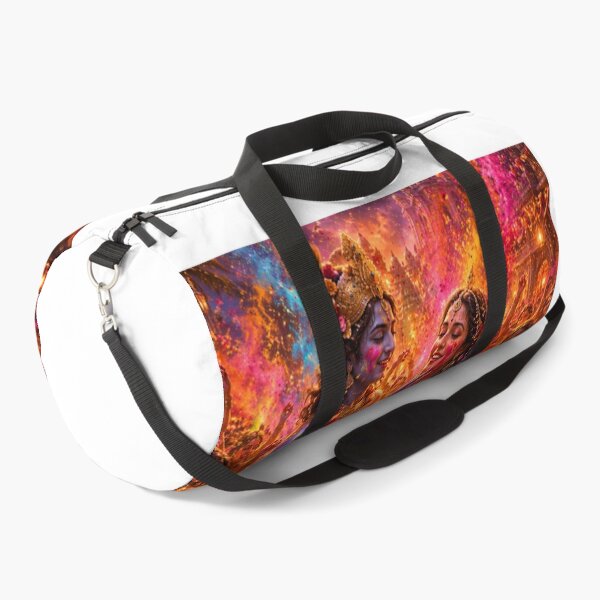 Item preview, Radha Krishna Holi Celebration | Romantic Vrindavan Festival Art designed and sold by Homyar.