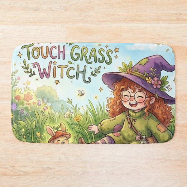 Item preview, Touch Grass Witch  designed and sold by Candlelit Catastrophes.