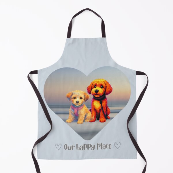 Item preview, Pups in their happy place - the beach designed and sold by Doodles Down South.