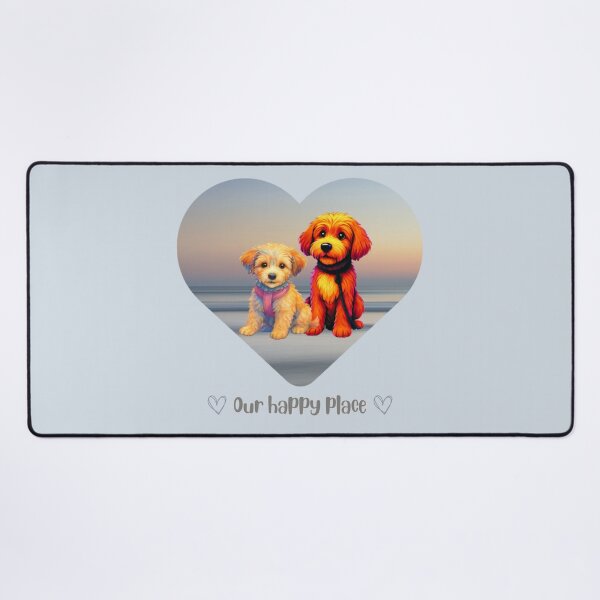 Item preview, Pups in their happy place - the beach designed and sold by Doodles Down South.