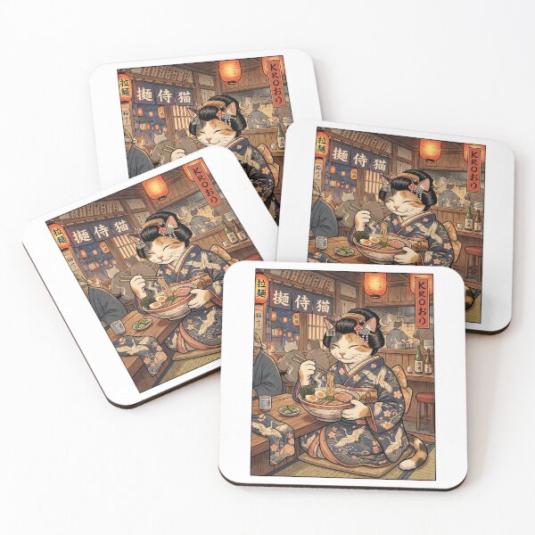Item preview,  cozy kawaii geisha cat girl - Japanese culture designed and sold by CuteKats.