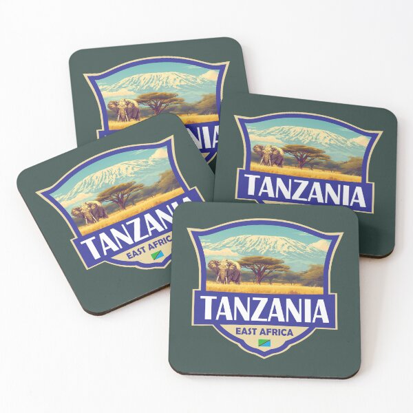 Item preview, Tanzania Illustration Retro Badge designed and sold by KrisSidDesigns.