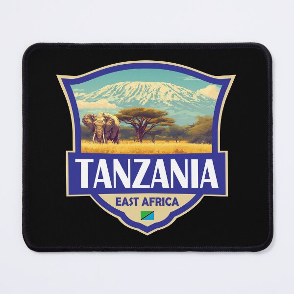 Item preview, Tanzania Illustration Retro Badge designed and sold by KrisSidDesigns.