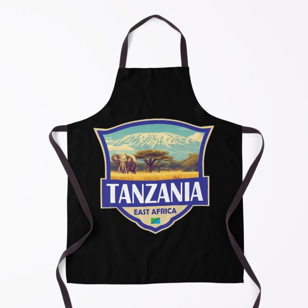 Item preview, Tanzania Illustration Retro Badge designed and sold by KrisSidDesigns.