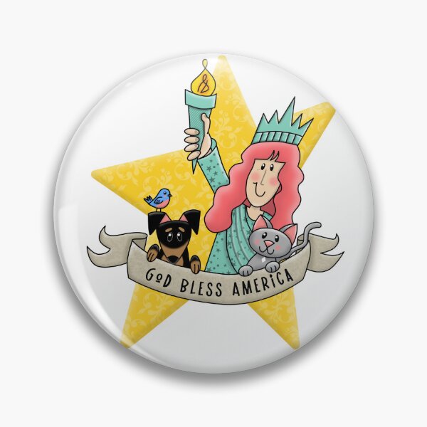 Item preview, Cute God Bless America Liberty girl designed and sold by conklinephotos.
