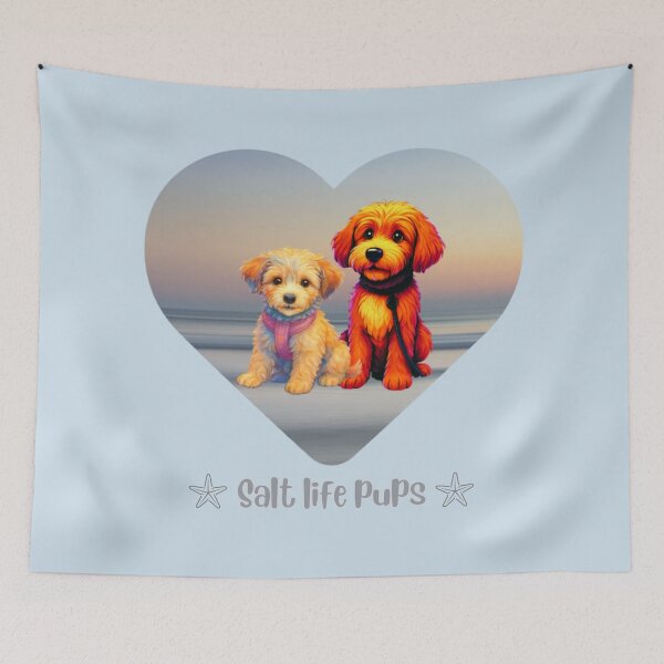 Item preview, Salt life Pups at the beach designed and sold by Doodles Down South.