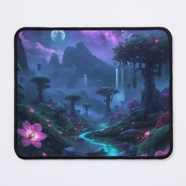 Item preview, Pandora Inspired Alien Paradise with Twin Moons and Glowing Forest designed and sold by Luminous Wilds.