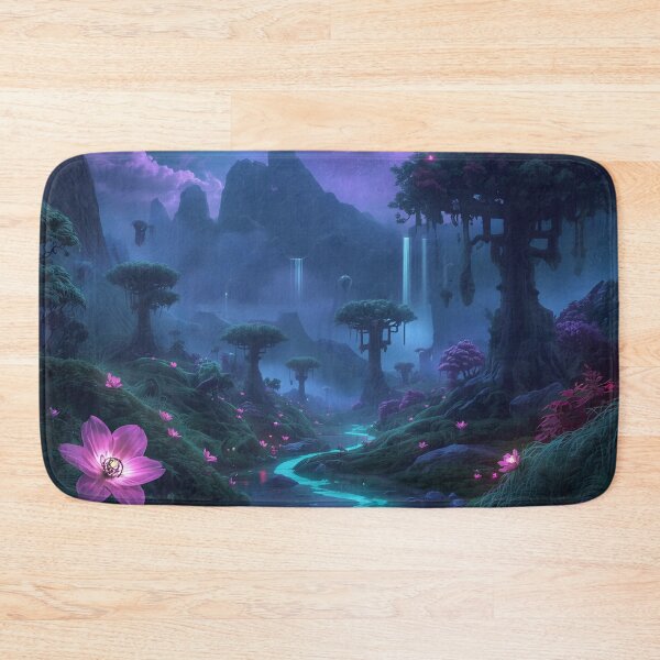Item preview, Pandora Inspired Alien Paradise with Twin Moons and Glowing Forest designed and sold by Luminous Wilds.