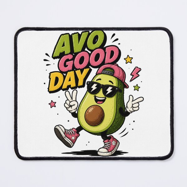 Item preview, Avo Good Day Cute Avocado Sticker | Funny Kawaii Food Cartoon designed and sold by Snackwave Ninety.