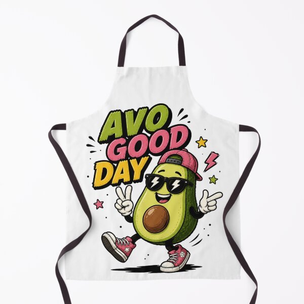 Item preview, Avo Good Day Cute Avocado Sticker | Funny Kawaii Food Cartoon designed and sold by Snackwave Ninety.