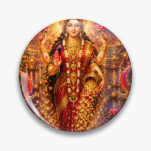 Item preview, Lakshmi Holi Prosperity Festival | Goddess Lakshmi Color Celebration Art designed and sold by Homyar.