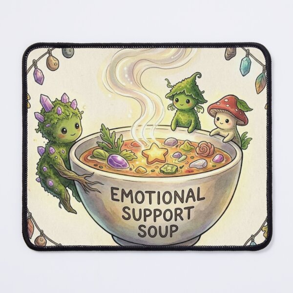 Item preview, Emotional Support Soup designed and sold by Candlelit Catastrophes.