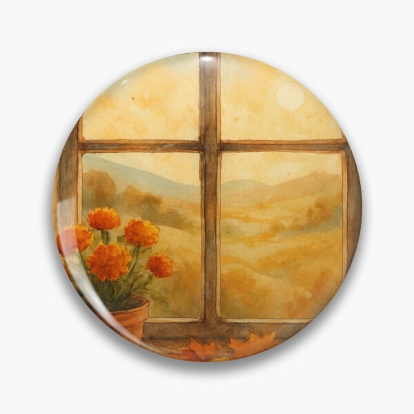 Item preview, Cozy Enchanted Harvest Window Autumn Harvest Watercolor designed and sold by FunFitLife Studio.