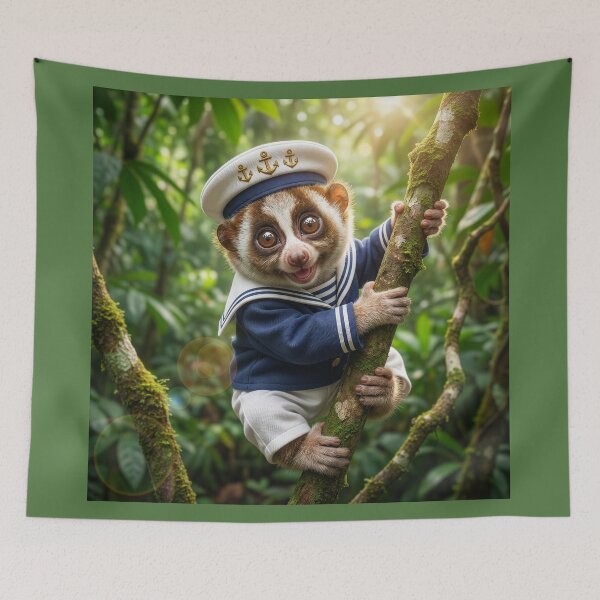 Item preview, Baby Slow Loris in a Sailor Outfit designed and sold by Tridentulus.