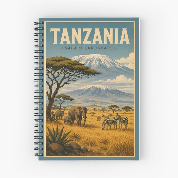 Item preview, Tanzania Safari Zebra Illustration Travel Art Vintage designed and sold by KrisSidDesigns.