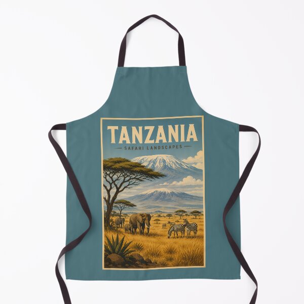 Item preview, Tanzania Safari Zebra Illustration Travel Art Vintage designed and sold by KrisSidDesigns.