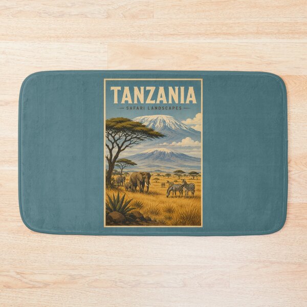 Item preview, Tanzania Safari Zebra Illustration Travel Art Vintage designed and sold by KrisSidDesigns.