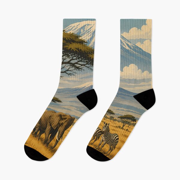 Item preview, Tanzania Safari Zebra Illustration Travel Art Vintage designed and sold by KrisSidDesigns.