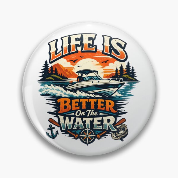 Item preview, Life Is Better On The Water - Vintage Boating Sunset  designed and sold by SidTastic .