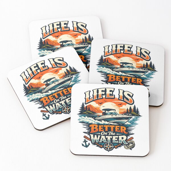 Item preview, Life Is Better On The Water - Vintage Boating Sunset  designed and sold by SidTastic .