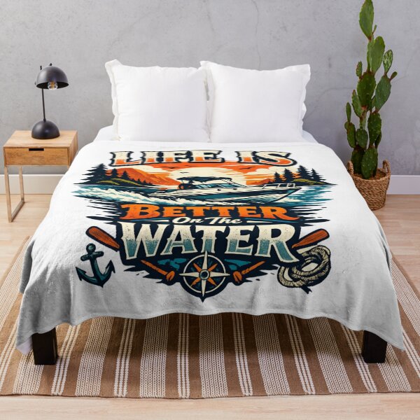 Item preview, Life Is Better On The Water - Vintage Boating Sunset  designed and sold by SidTastic .
