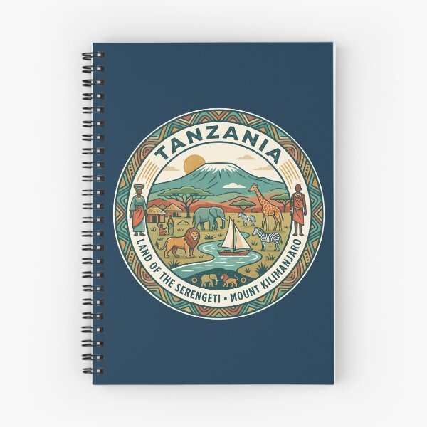Item preview, Tanzania Illustration Travel Art Badge designed and sold by KrisSidDesigns.