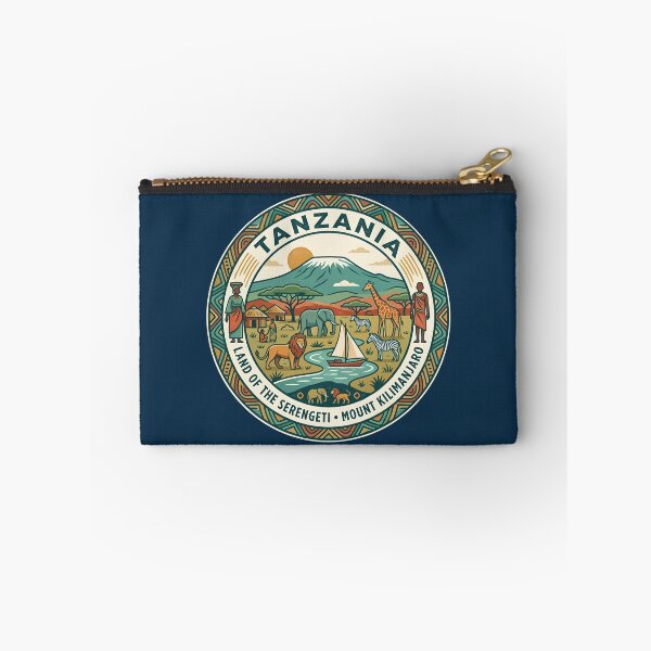 Item preview, Tanzania Illustration Travel Art Badge designed and sold by KrisSidDesigns.