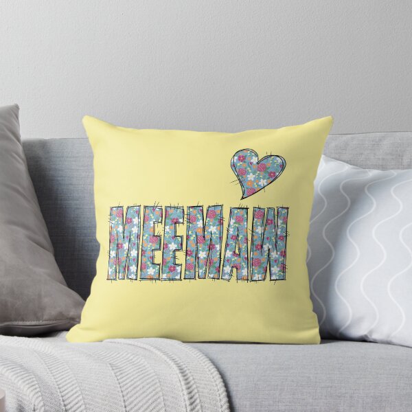 Item preview, Meemaw Floral Stitch Pattern  With yellow background  designed and sold by missmann.