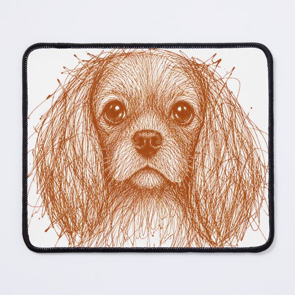 Item preview, Ruby Cavalier Scribble Portrait  designed and sold by Kaurisdigital.
